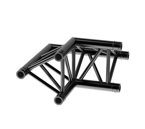 Litecraft Truss LT33B C24, 2-Weg Winkel 90° Spitze außen, in RAL9005 schwarz matt, inkl. Verbindersatz