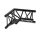 Litecraft Truss LT33B C25, 2-Weg Winkel 90° Spitze innen, in RAL9005 schwarz matt, inkl. Verbindersatz