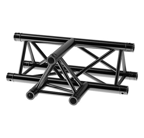 Litecraft Truss LT33B C36L, 3-Weg T-Stück 710mm horizontal, in RAL9005 schwarz matt, inkl. Verbindersatz