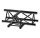 Litecraft Truss LT33B C36L, 3-Weg T-Stück 710mm horizontal, in RAL9005 schwarz matt, inkl. Verbindersatz