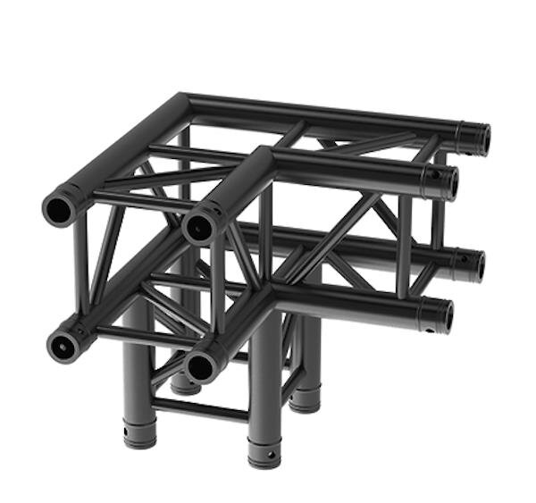 Litecraft Truss LT34B C30, 3-Weg Winkel, in RAL9005 schwarz matt, inkl. Verbindersatz