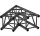 Litecraft Truss LT34B HD3 C19, 2-Weg Winkel 45°, in RAL9005 schwarz matt, inkl. Verbindersatz