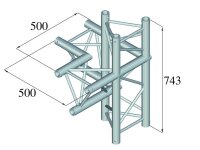 Alutruss Trilock 6082AC-45 4-Weg-Stück Abgang unten...