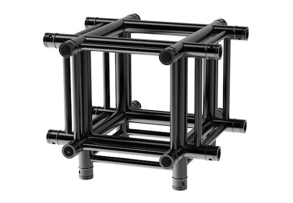 Litecraft Truss LT44B HD3 C55, 5-Weg T-Stück, in RAL9005 schwarz matt, inkl. Verbindersatz