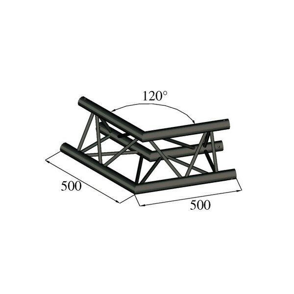 Alutruss Trilock S-PAC 22 2-Weg-Ecke 120°schwarz