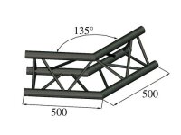 Alutruss Trilock S-PAC 23 2-Weg-Ecke 135°schwarz