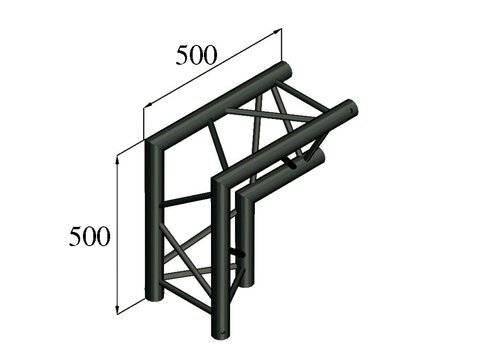 Alutruss Trilock S-PAC 25 2-Way-Corner 90°\/ black