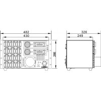 Briteq PD-63SH Stromverteiler, 63A CEE in/out, 12x Schuko-Out, 2x 16pol HAN16 out, 2x 19pol Socapex out