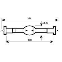 Osram HMI 1200 GS Lampe, zweiseitig gesockelt