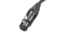 PSSO DMX cable XLR 3pin 10m bk Neutrik black connectors