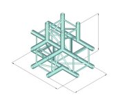 Alutruss Quadlock TQ390-QQT42 4-Wege T-Stück