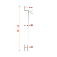 Showgear Mammoth Distance Tube, 90-128 cm, Maximallast 50kg, 35mm