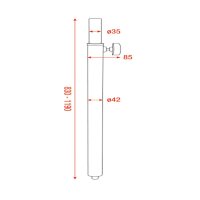 Showgear Mammoth Distance Tube, 90-128 cm, Maximallast 50kg, M20