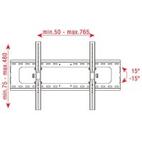 Showgear PLB-3260A, 32"-60" LCD-Halterung, um 15 Grad verstellbar