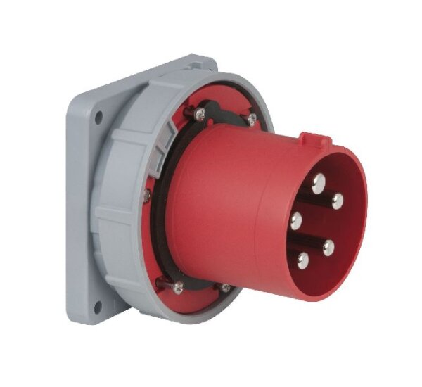 CEE-form 125A 400V 5pol Anbaustecker rot, IP67