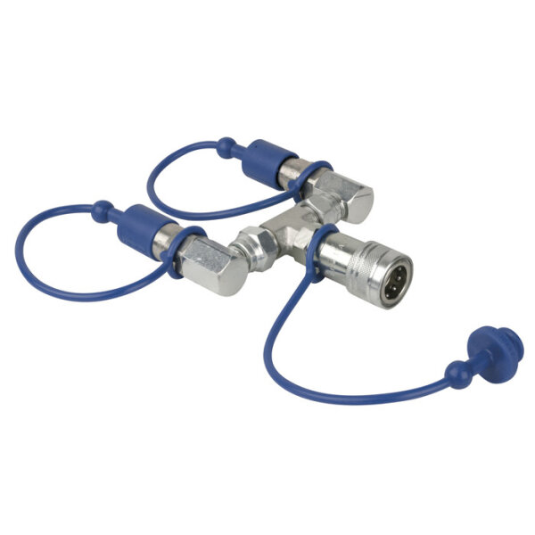 Showtec CO2 3/8 Q-Lock 2-way combiner