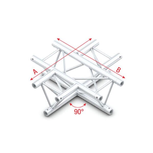 Milos Deco-22 Triangle truss, 4-way horizontal, ACM41, 90° corner