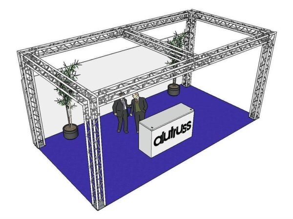 Alutruss Truss set Quadlock 6082 rectangle 7.71x4x3.5m (WxDxH)