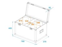 Roadinger Flightcase 2x LED THA-100F/THA-120PC