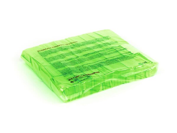 TCM FX Slowfall Konfetti rechteckig 55x18mm, neongrün, UV-aktiv