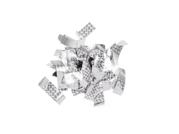 TCM FX Metallic Confetti rectangular 55x18mm, silver, laser effe