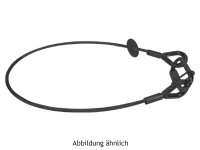 Litecraft Sicherungsseil 8 mm, beidseitig gekauscht, 100 cm, max. 60 kg nach DGUV I215-313, Kettenglied 10 mm, schwarz