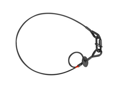 Saveking Sicherungsseil verzinkt, 5 mm, beidseitig gekauscht, 60 cm, max. 60/90 kg nach, DGUV I215-313, Kettbiner 90x8 mm, schwarz