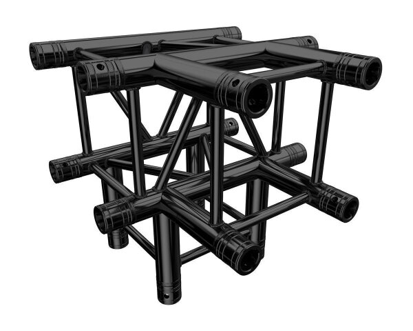 Global Truss F34, 4-Punkt Traverse, 4-Weg Ecke T40 stage black