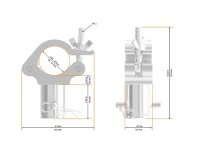 Global Truss Half Coupler Spacer Female 48-51/50/500kg...