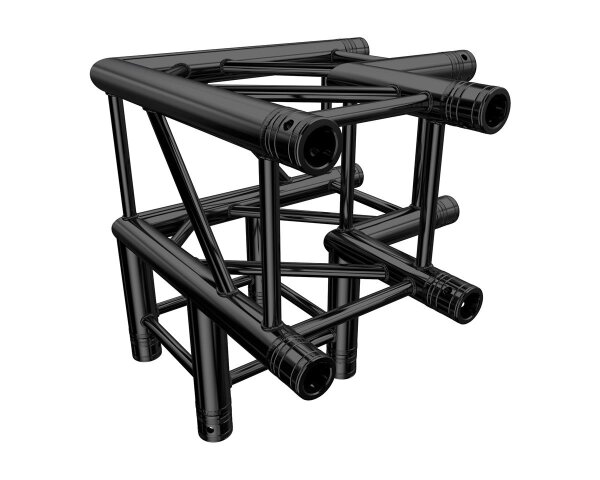 Global Truss F34, 4-Punkt Traverse, 3-Weg Ecke C30 90° stage black