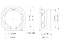 Lavoce WSF041.00 4" Woofer, Ferrit, Stahlkorb
