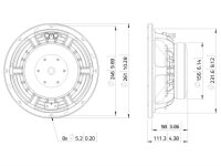 Lavoce WAF102.50 10" Woofer, Ferrit, Alukorb