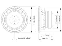 Lavoce SSF102.50L 10" Subwoofer, Ferrit, Stahlkorb