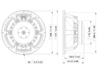 Lavoce WAF122.50 12" Woofer, Ferrit, Alukorb