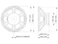 Lavoce SSF153.00 15" Subwoofer Ferrite Magnet Steel Basket Drive