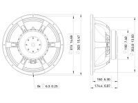 Lavoce WAF153.00 15" Woofer Ferrite Magnet Aluminium Basket Driv