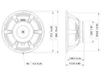 Lavoce WAF154.02 15" Subwoofer Ferrite Magnet Aluminium Basket D