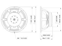 Lavoce WAF154.01 15" Subwoofer Ferrite Magnet Aluminium Basket D