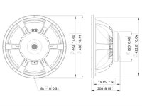 Lavoce SAF184.01 18" Subwoofer, Ferrit, Alukorb