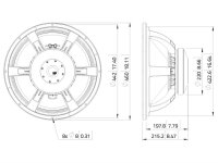 Lavoce SAF184.02 18" Subwoofer, Ferrit, Alukorb