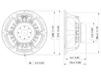 Lavoce WAN123.00 12" Woofer, Neodym, Alukorb