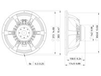 Lavoce WAN153.00 15" Woofer, Neodym, Alukorb