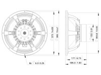 Lavoce WAN154.01 15" Woofer, Neodym, Alukorb