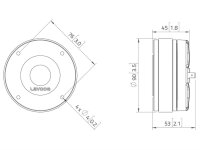 Lavoce DF10.14 1" Kompressionstreiber, Ferrit