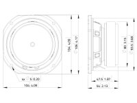 Lavoce FSF041.00 4" Breitbandlautsprecher, Ferrit, Stahlkorb