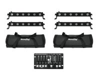 Eurolite Set 4x LED BAR-6 QCL RGBW + 2x Soft Bag +...