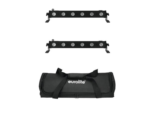 Eurolite Set 2x LED BAR-6 QCL RGBA + Soft Bag