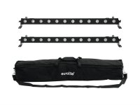 Eurolite Set 2x LED BAR-12 QCL RGBA + Soft Bag