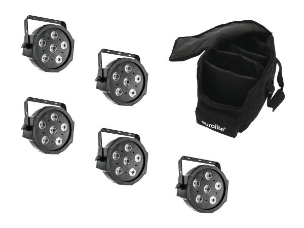 Eurolite Set 5x LED SLS-6 TCL Spot + Soft Bag