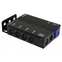 Involight DMXS4, 4-Wege DMX Splitter / Repeater, POWERCON...